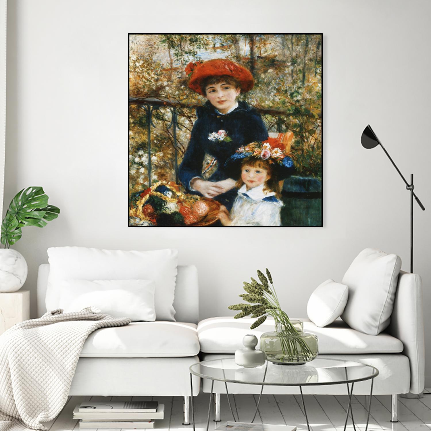 À la terrasse by Auguste Renoir on GIANT ART - red figurative mother and child