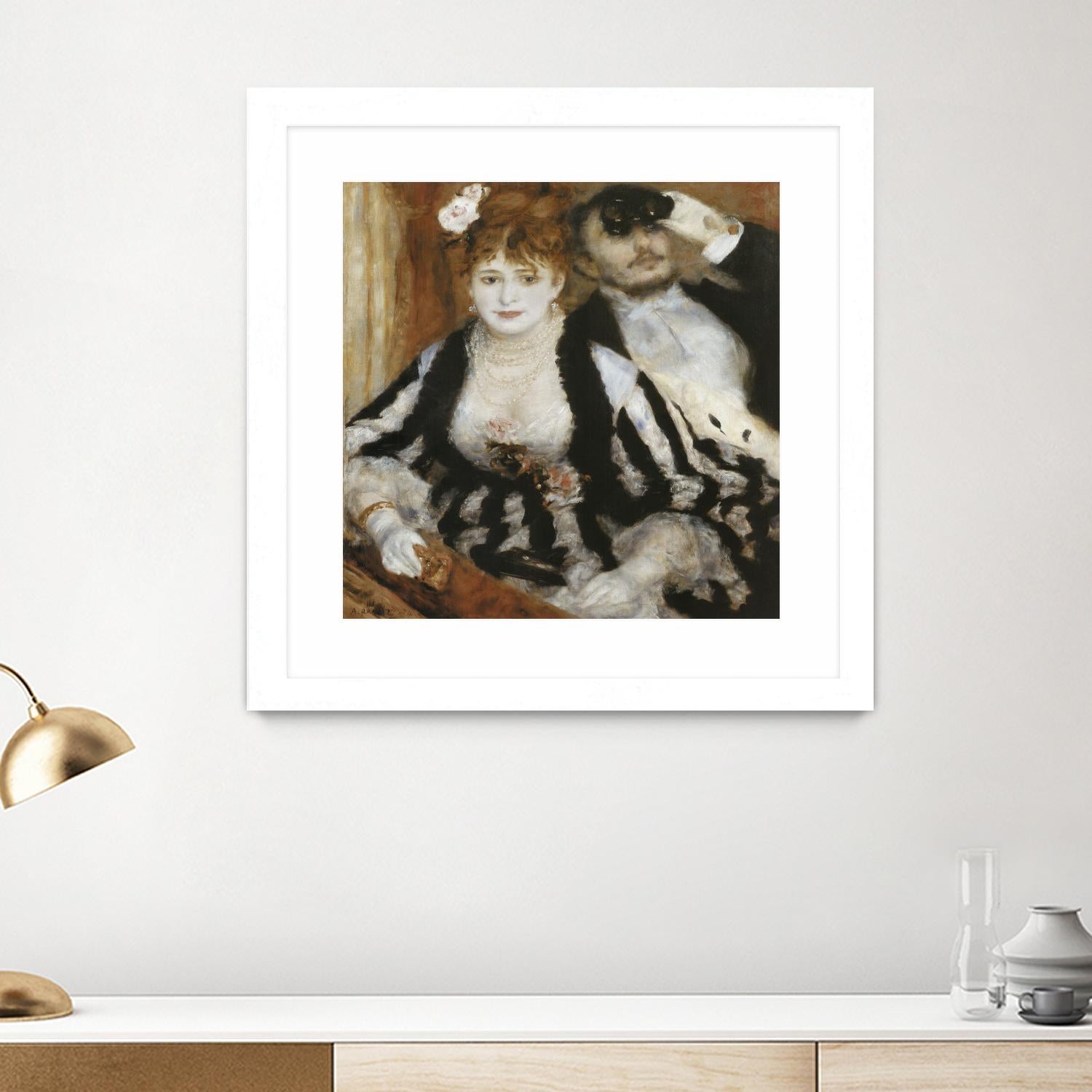 La Loge by Auguste Renoir on GIANT ART - beige figurative homme et femme