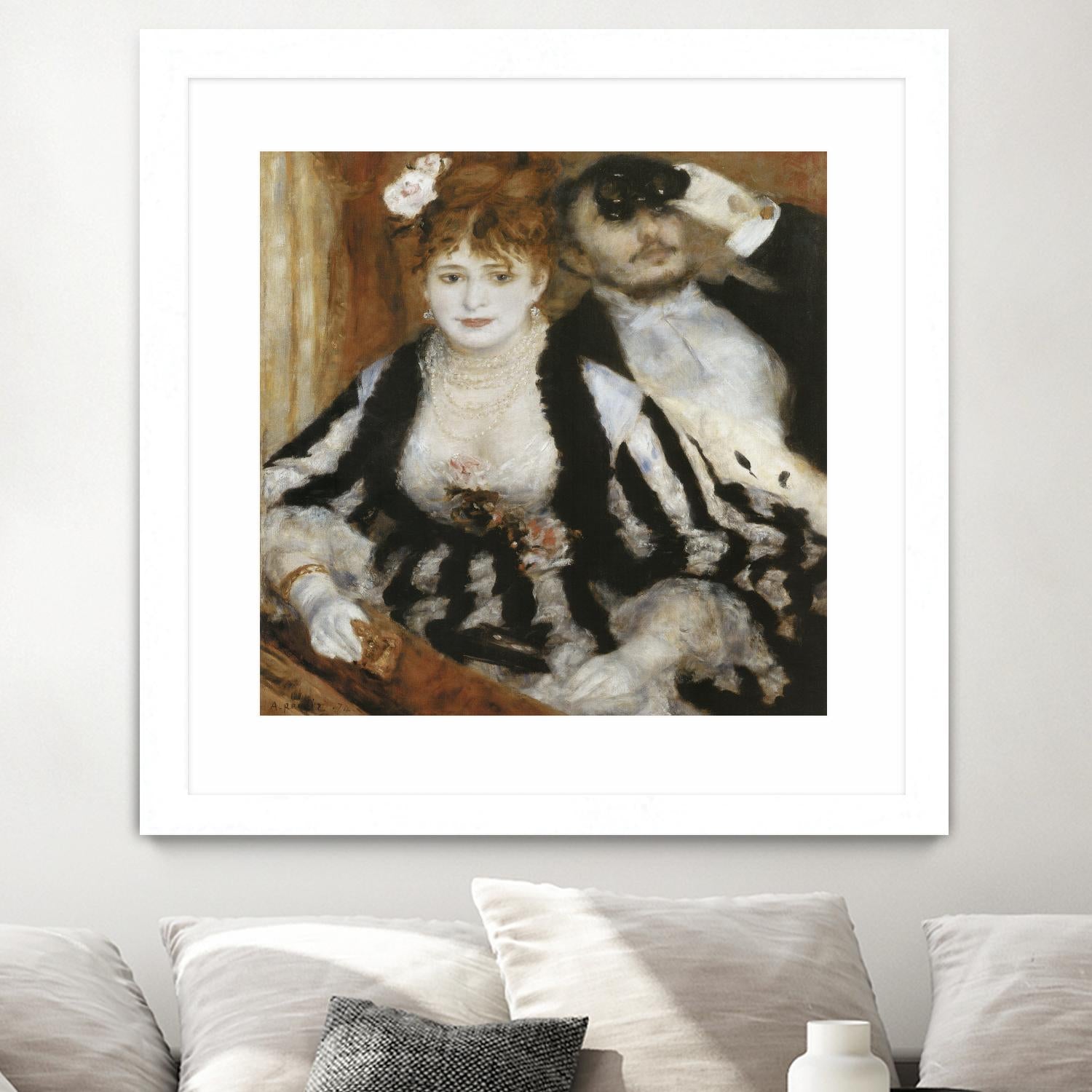 La Loge by Auguste Renoir on GIANT ART - beige figurative homme et femme