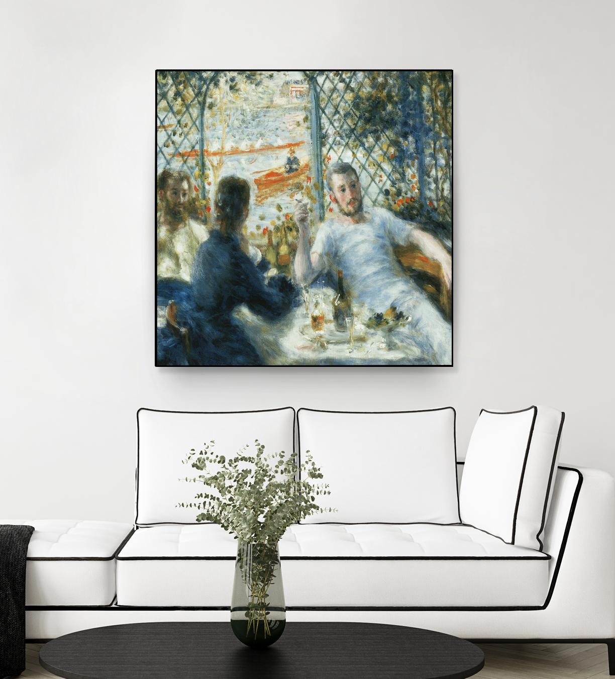 Le déjeuner au bord de la rivière by Auguste Renoir on GIANT ART - blue figurative homme et femme