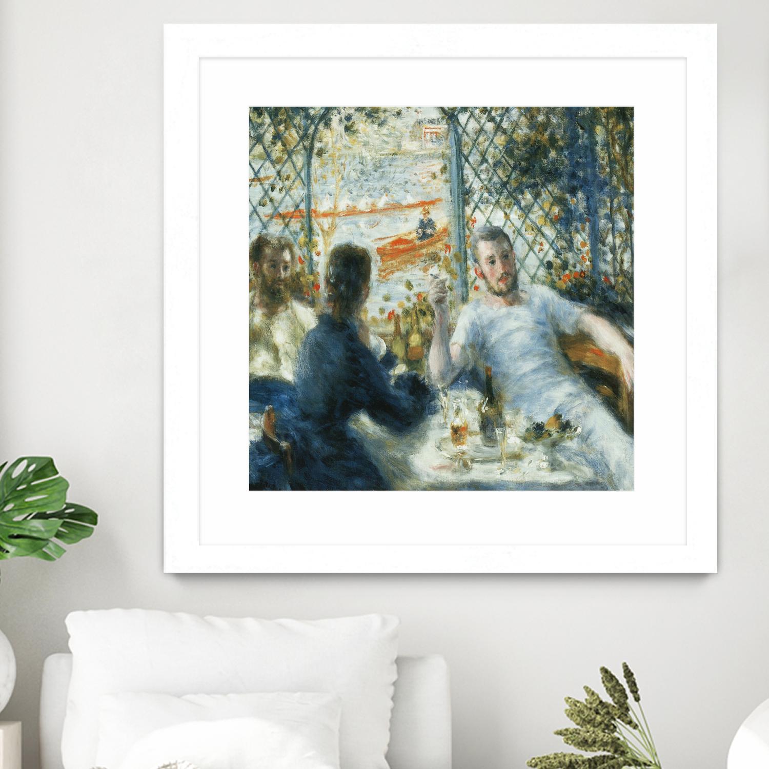 Le déjeuner au bord de la rivière by Auguste Renoir on GIANT ART - blue figurative homme et femme