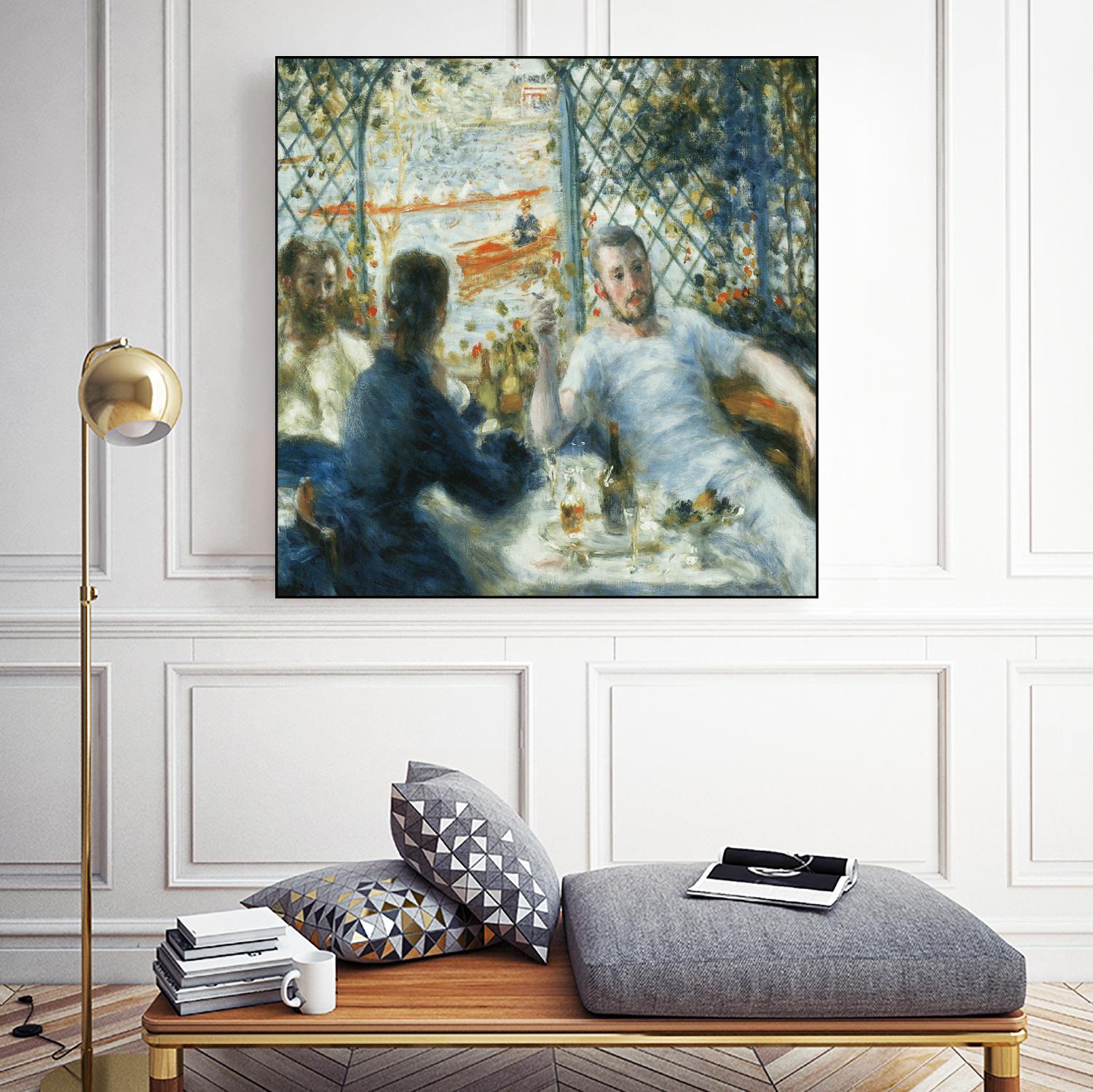 Le déjeuner au bord de la rivière by Auguste Renoir on GIANT ART - blue figurative homme et femme