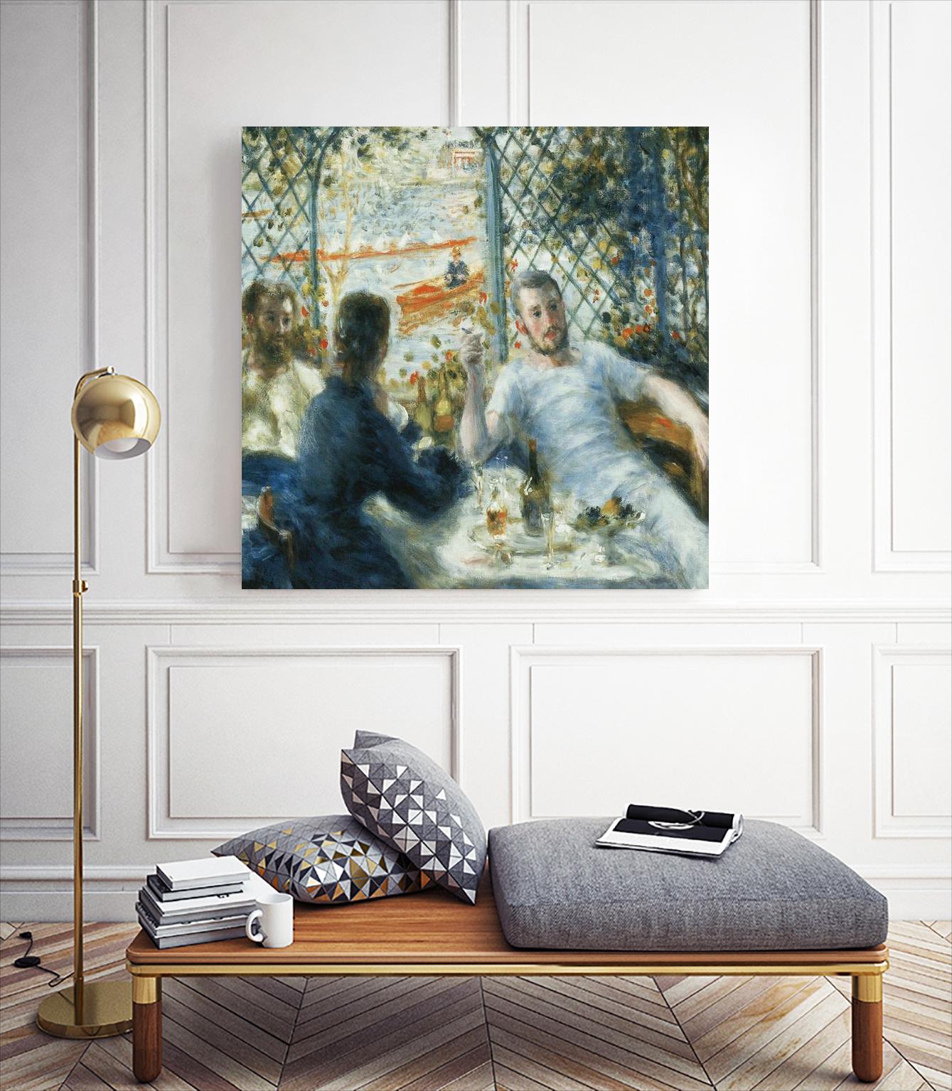 Le déjeuner au bord de la rivière by Pierre-Auguste Renoir on GIANT ART - blue figurative homme et femme