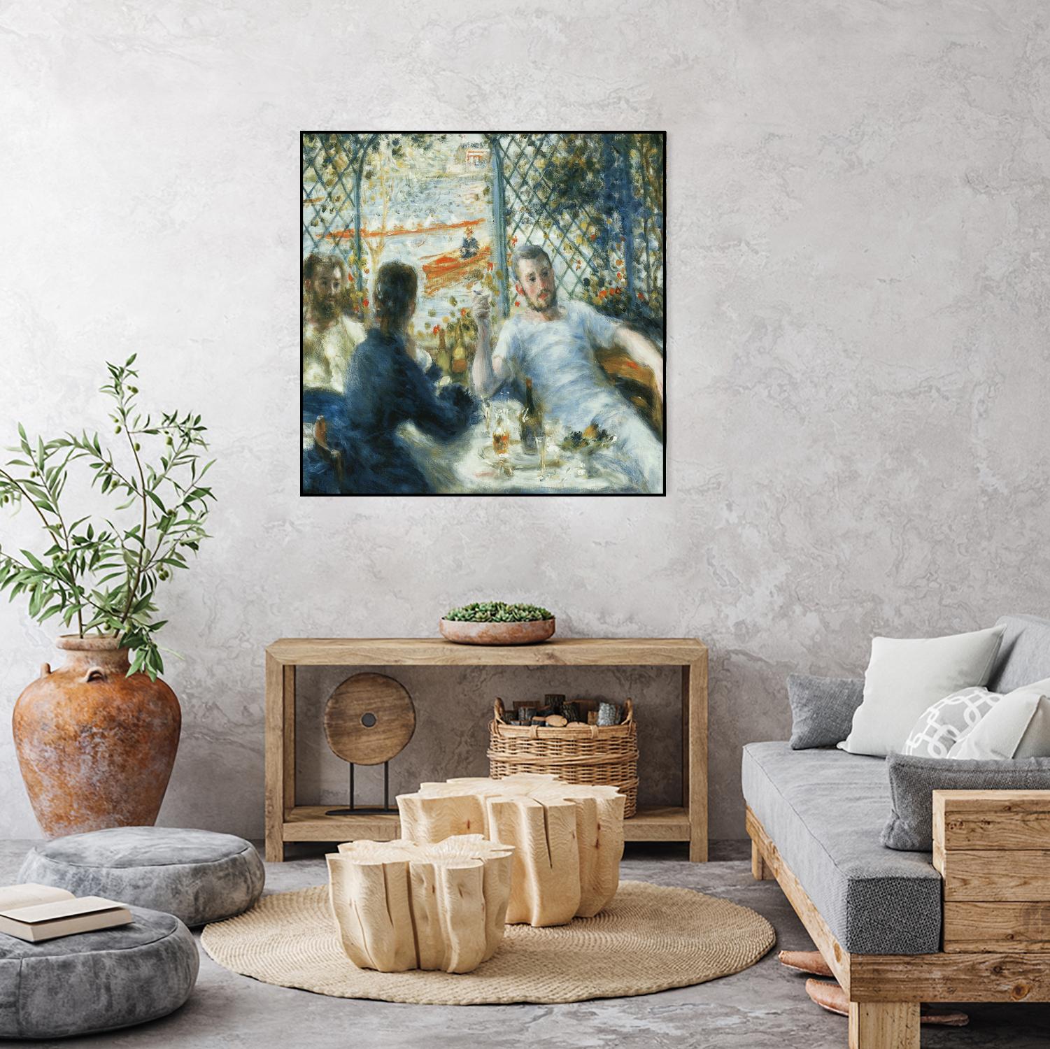 Le déjeuner au bord de la rivière by Auguste Renoir on GIANT ART - blue figurative homme et femme