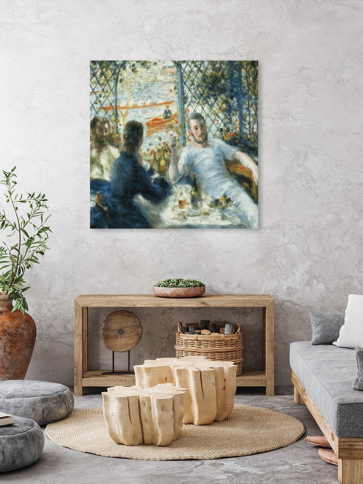 Le déjeuner au bord de la rivière by Pierre-Auguste Renoir on GIANT ART - blue figurative homme et femme