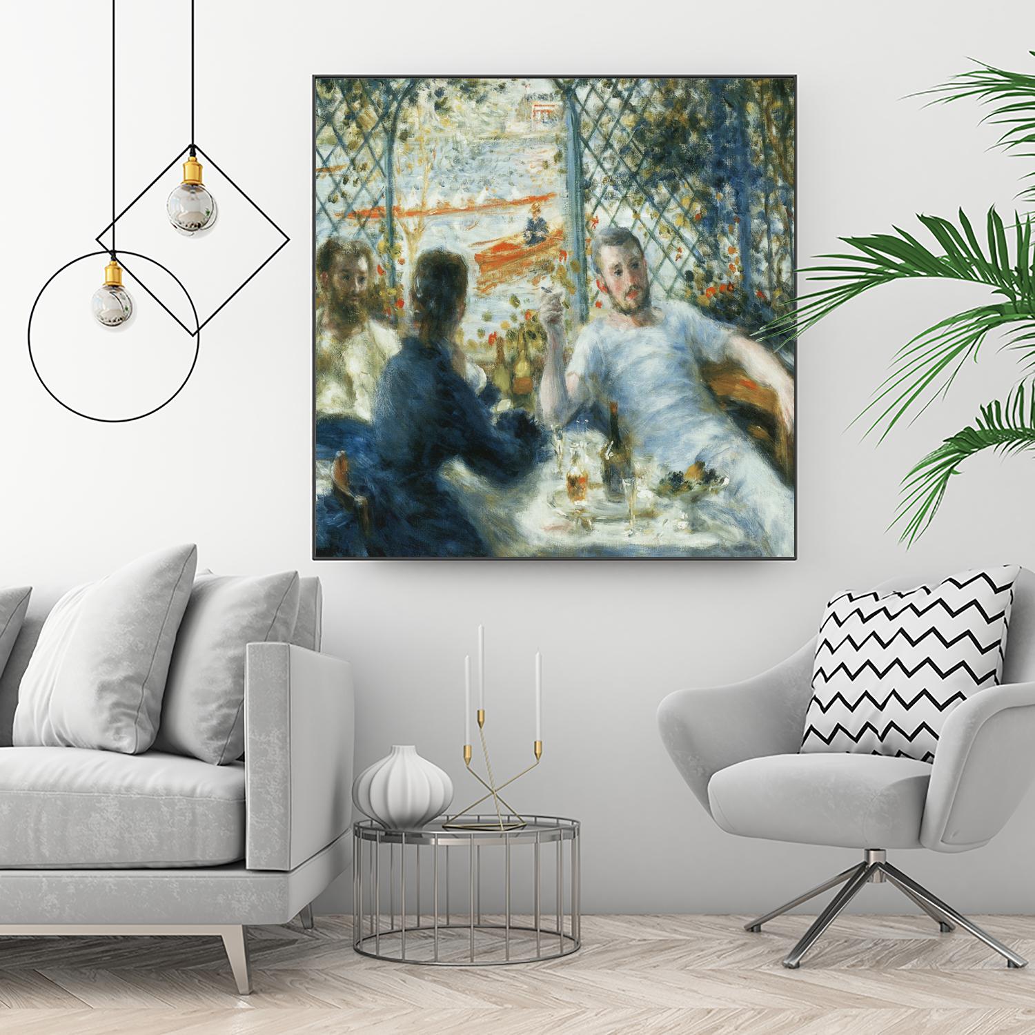 Le déjeuner au bord de la rivière by Auguste Renoir on GIANT ART - blue figurative homme et femme