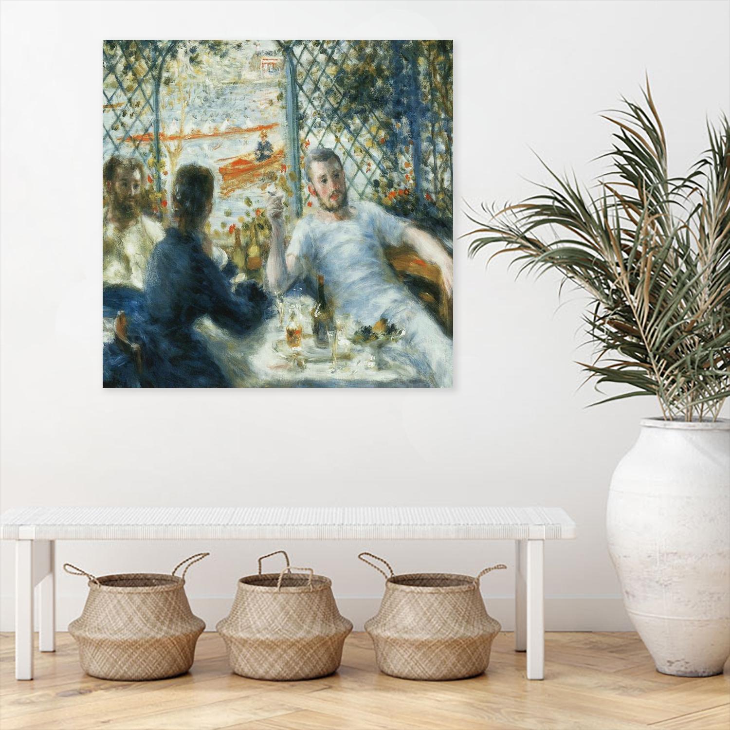 Le déjeuner au bord de la rivière by Pierre-Auguste Renoir on GIANT ART - blue figurative homme et femme