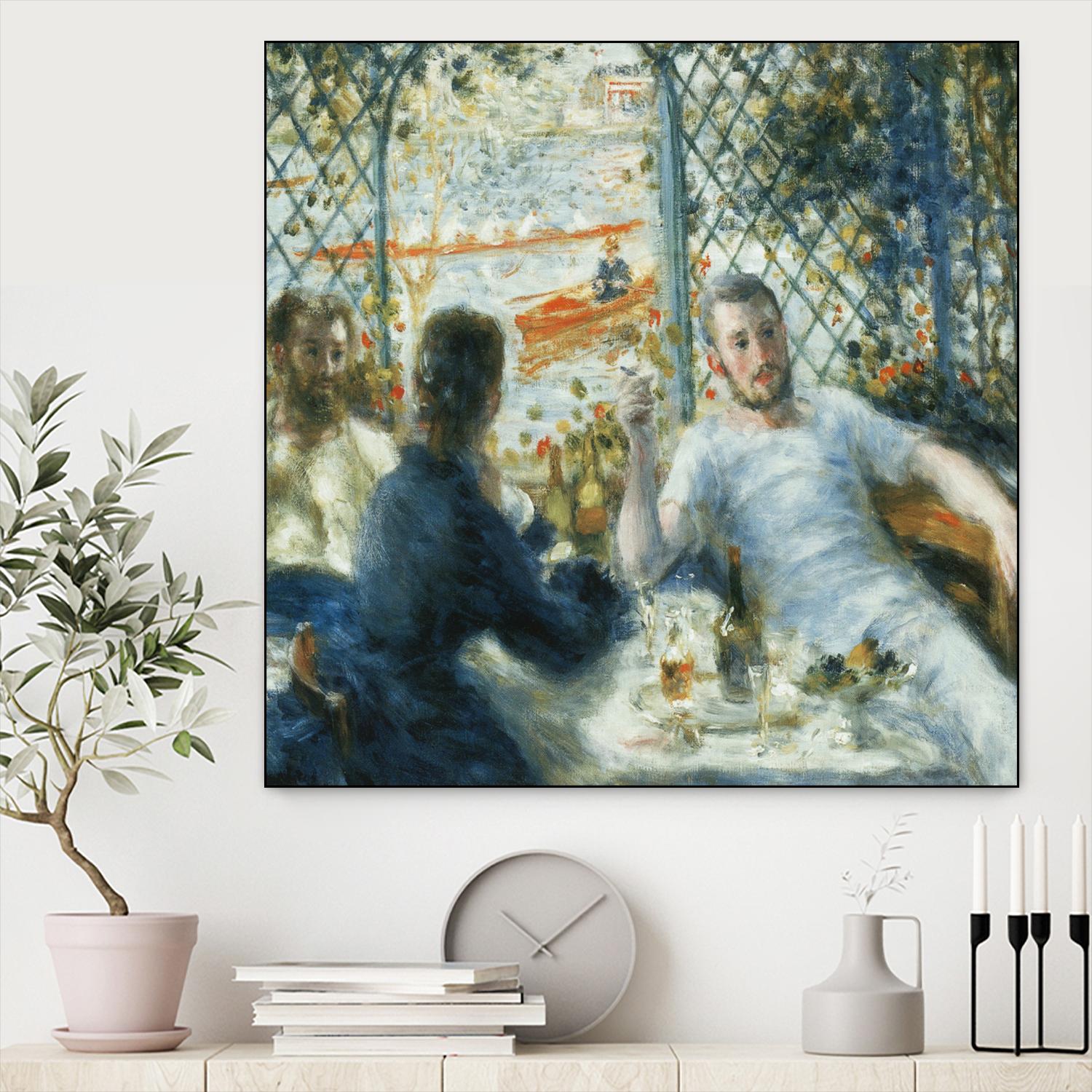 Le déjeuner au bord de la rivière by Auguste Renoir on GIANT ART - blue figurative homme et femme