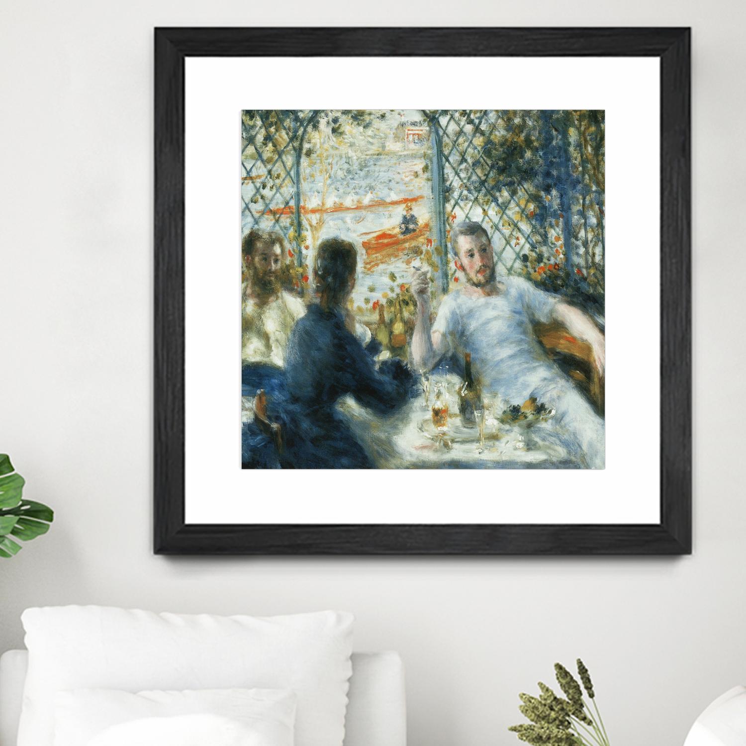 Le déjeuner au bord de la rivière by Auguste Renoir on GIANT ART - blue figurative homme et femme