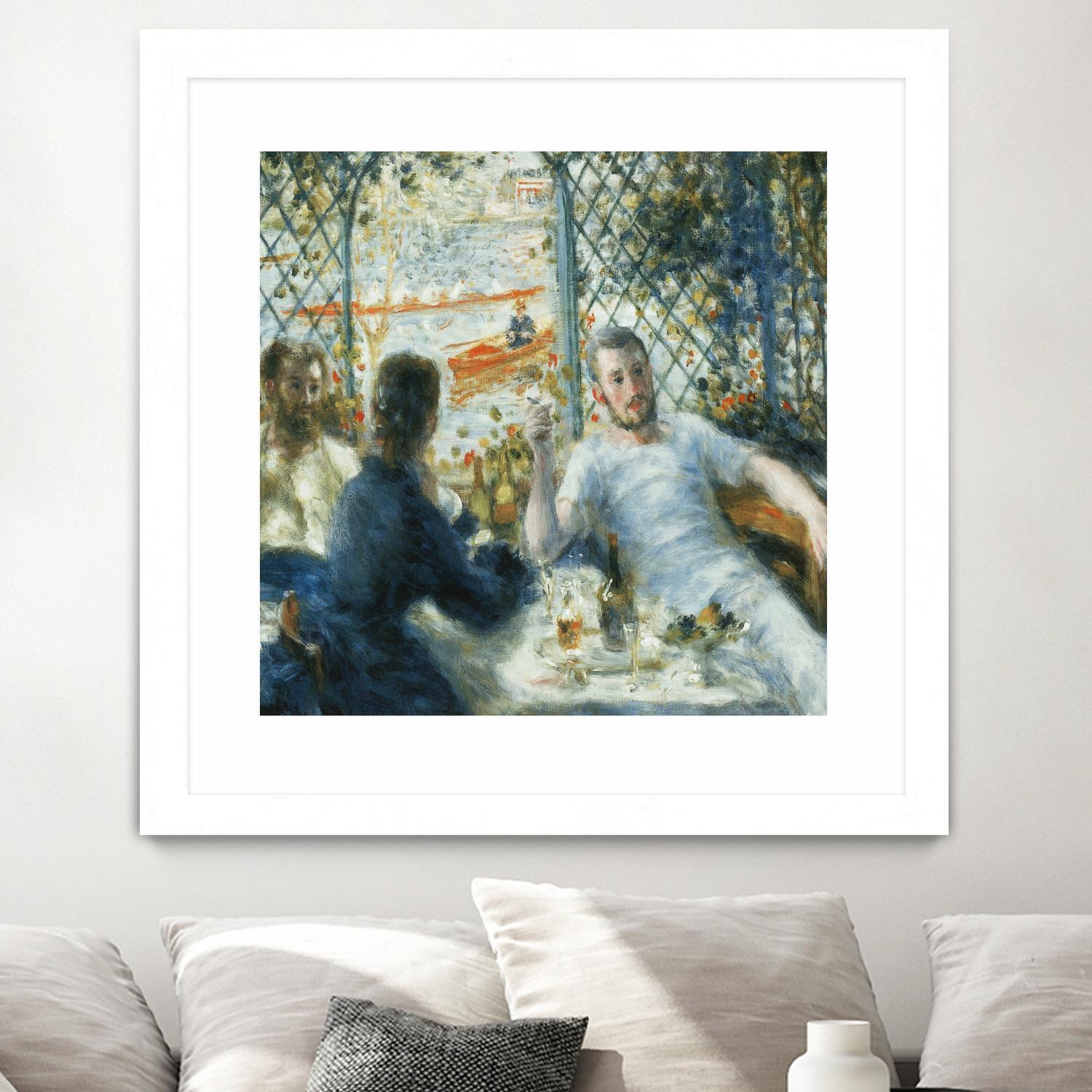 Le déjeuner au bord de la rivière by Auguste Renoir on GIANT ART - blue figurative homme et femme