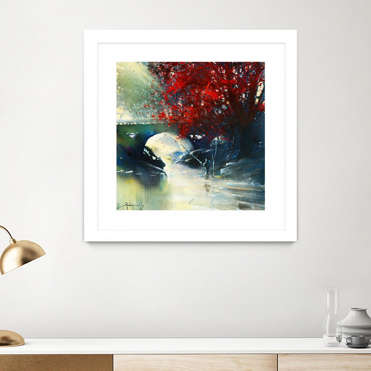 Voyage à 3 by Roland Palmaerts on GIANT ART - blue landscape