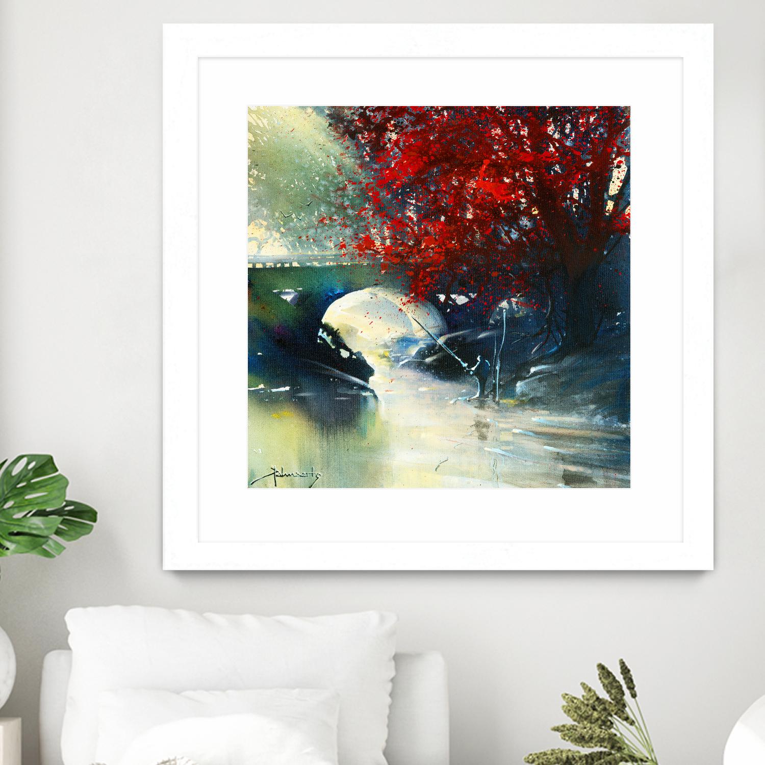 Voyage à 3 by Roland Palmaerts on GIANT ART - blue landscape