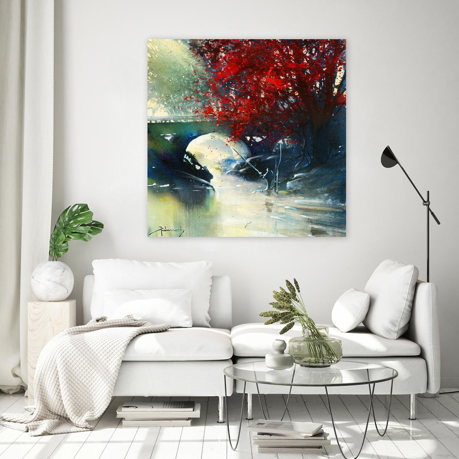 Voyage à 3 by Roland Palmaerts on GIANT ART - red landscape artistes du québec