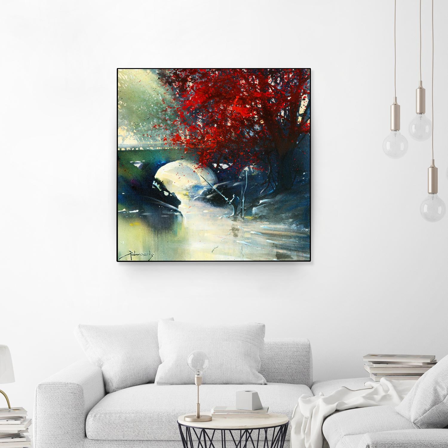 Voyage à 3 by Roland Palmaerts on GIANT ART - blue landscape