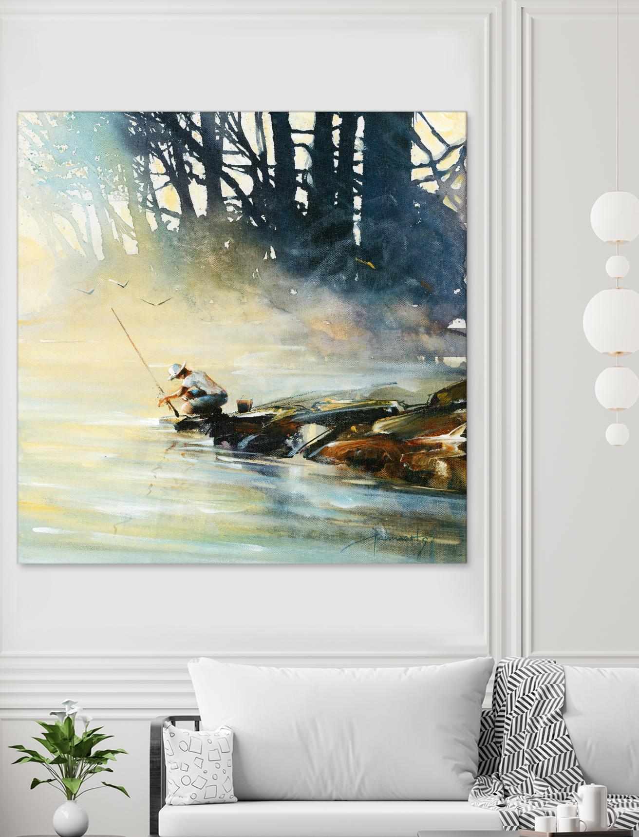 Ensemble by Roland Palmaerts on GIANT ART - blue landscape