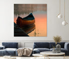 Canoe by Rick Schmidt on GIANT ART - brown sea scene