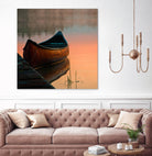 Canoe by Rick Schmidt on GIANT ART - brown sea scene