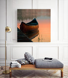 Canoe by Rick Schmidt on GIANT ART - brown sea scene