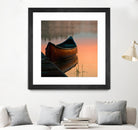 Canoe by Rick Schmidt on GIANT ART - brown sea scene