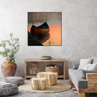 Canoe by Rick Schmidt on GIANT ART - brown sea scene