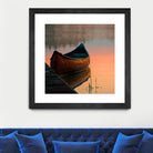 Canoe by Rick Schmidt on GIANT ART - brown sea scene