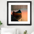 Canoe by Rick Schmidt on GIANT ART - brown sea scene