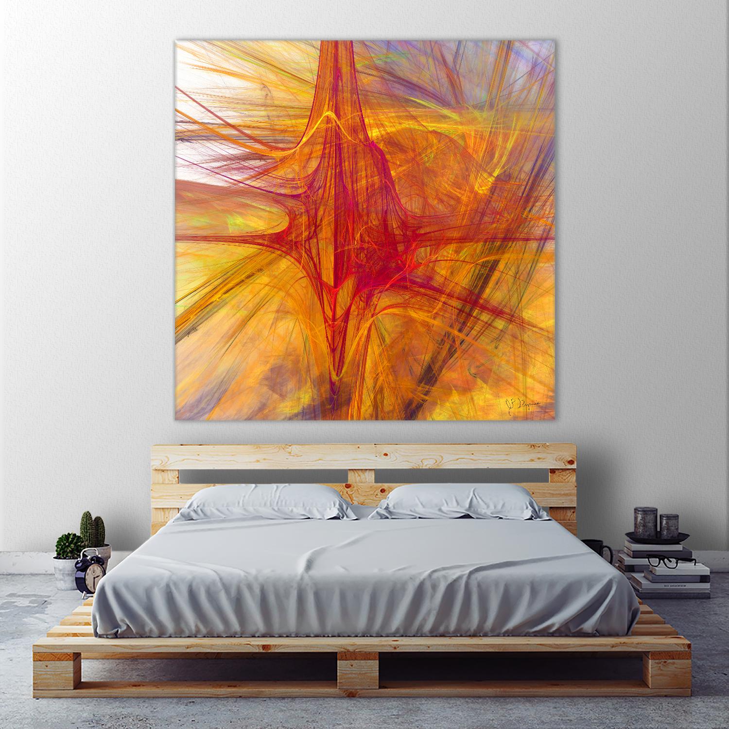 Mutation VI by Jean-François Dupuis on GIANT ART - yellow abstract