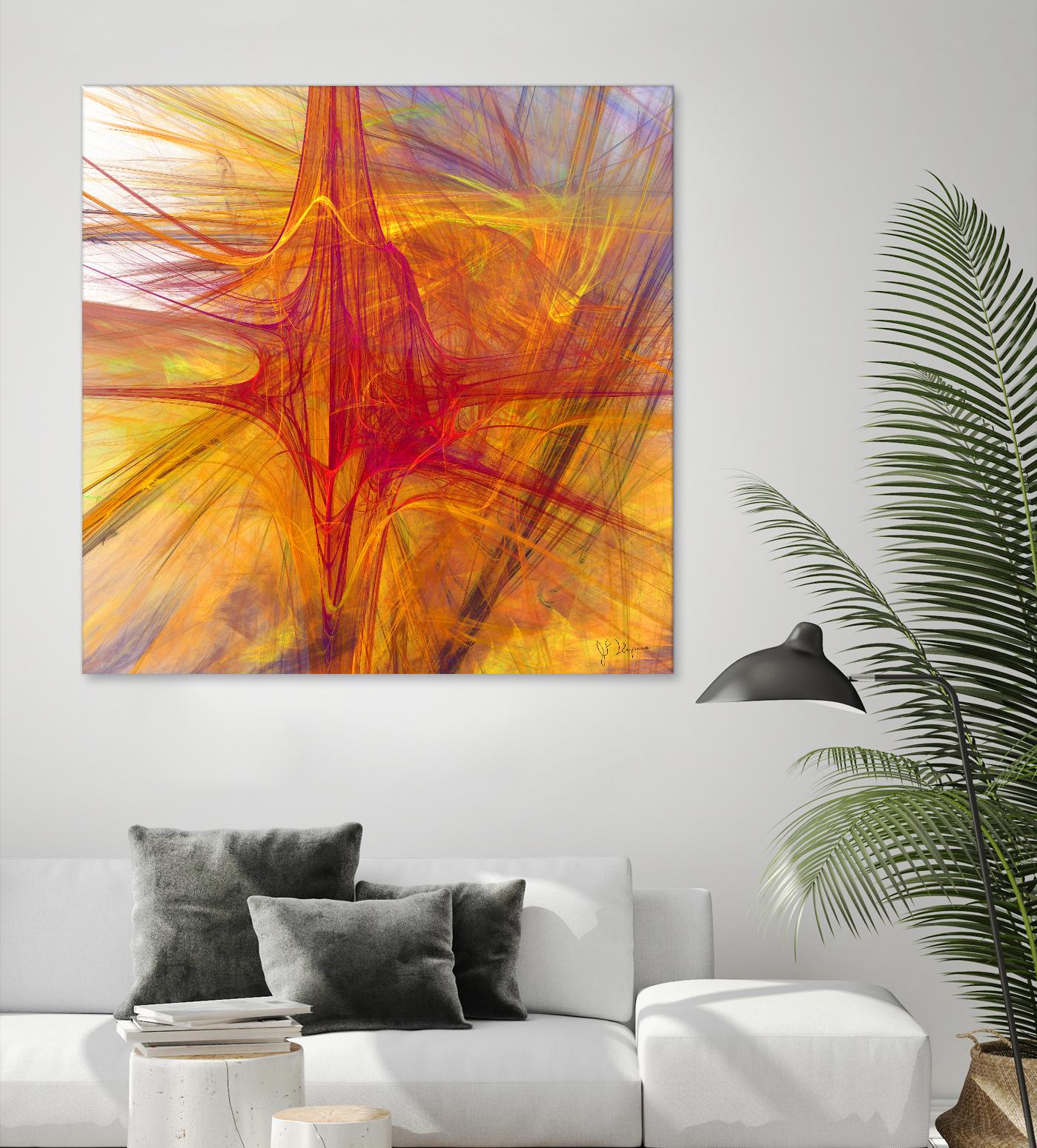 Mutation VI by Jean-François Dupuis on GIANT ART - yellow abstract