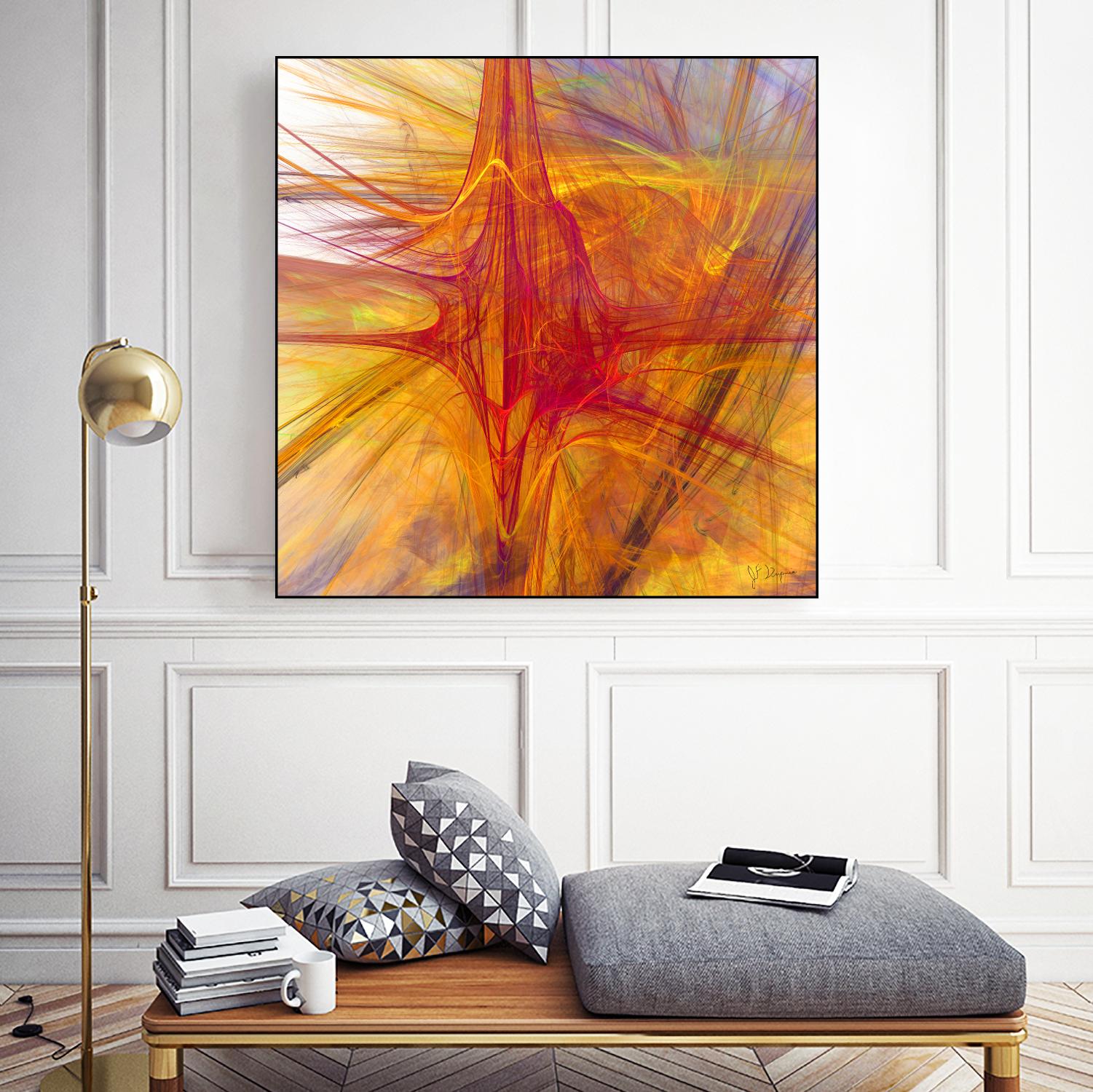 Mutation VI by Jean-François Dupuis on GIANT ART - yellow abstract