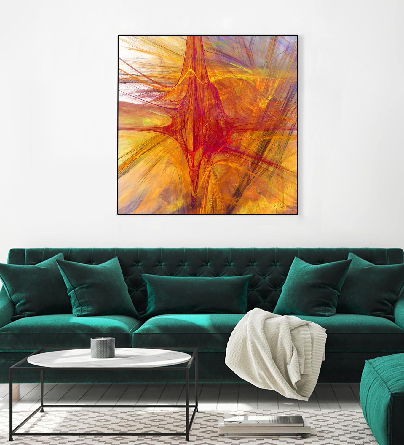 Mutation VI by Jean-François Dupuis on GIANT ART - yellow abstract