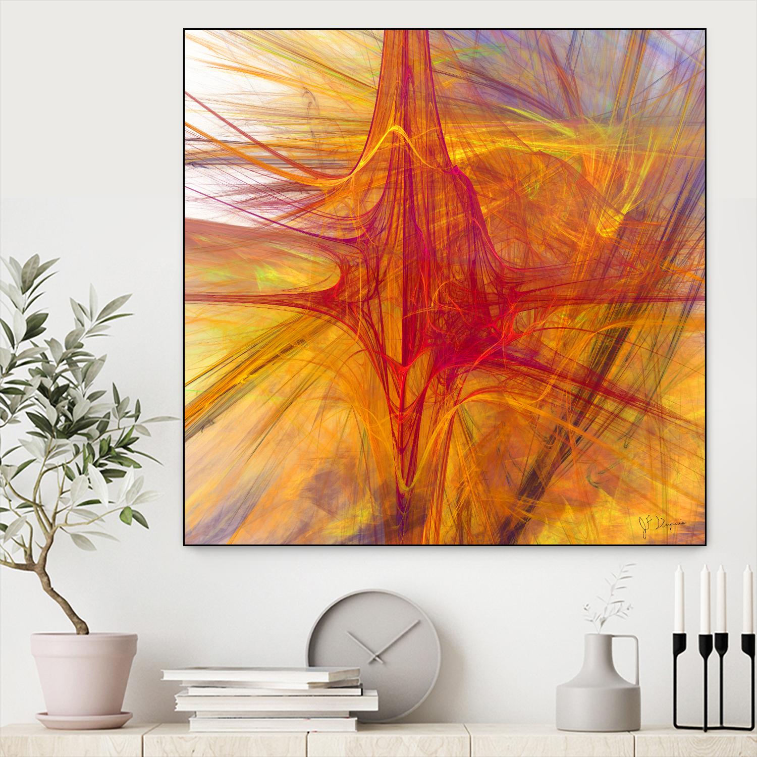 Mutation VI by Jean-François Dupuis on GIANT ART - yellow abstract