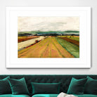 Colored Fields II by Jacques Clement on GIANT ART - yellow landscape