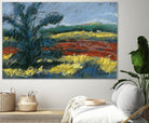 Pastel Landscape II by Jacques Clement on GIANT ART - blue landscape