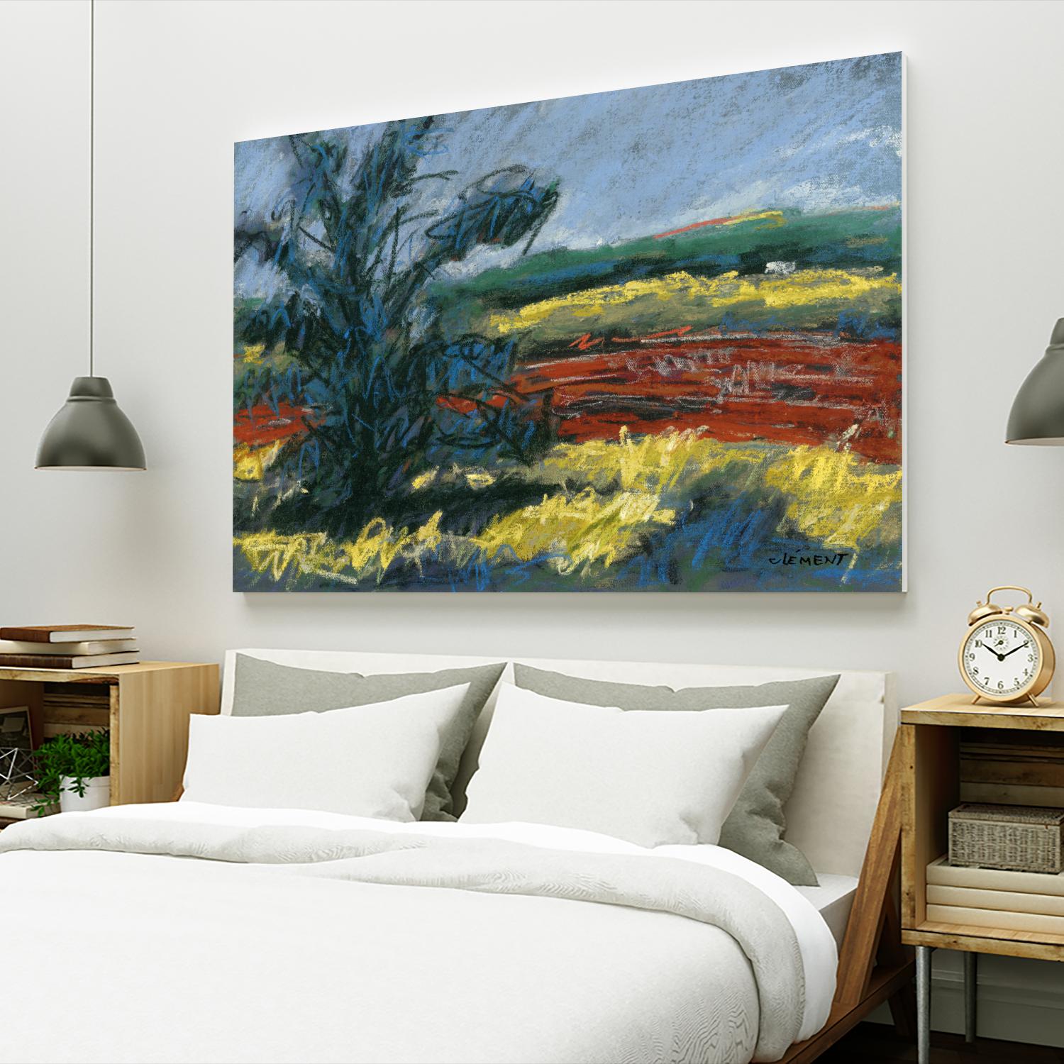 Pastel Landscape II by Jacques Clement on GIANT ART - blue landscape