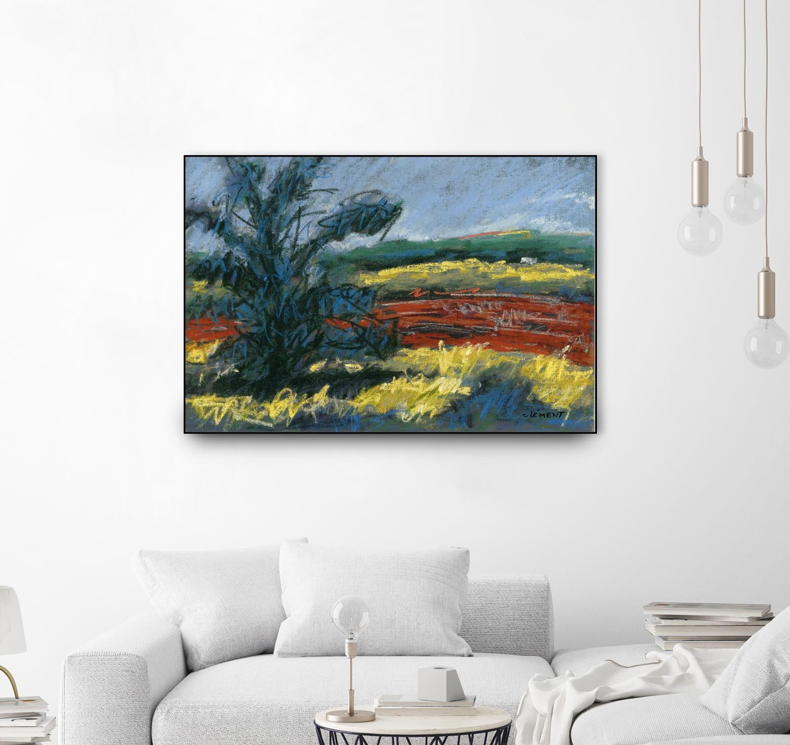 Pastel Landscape II by Jacques Clement on GIANT ART - blue landscape