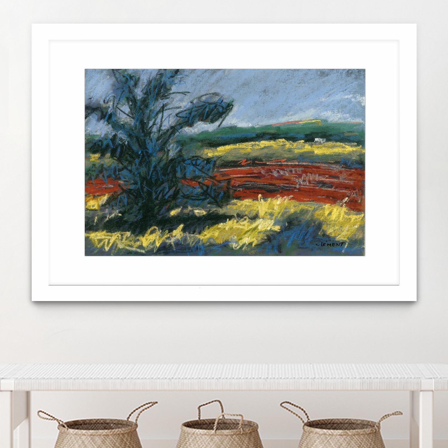 Pastel Landscape II by Jacques Clement on GIANT ART - blue landscape