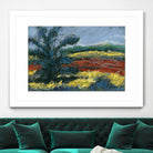 Pastel Landscape II by Jacques Clement on GIANT ART - blue landscape