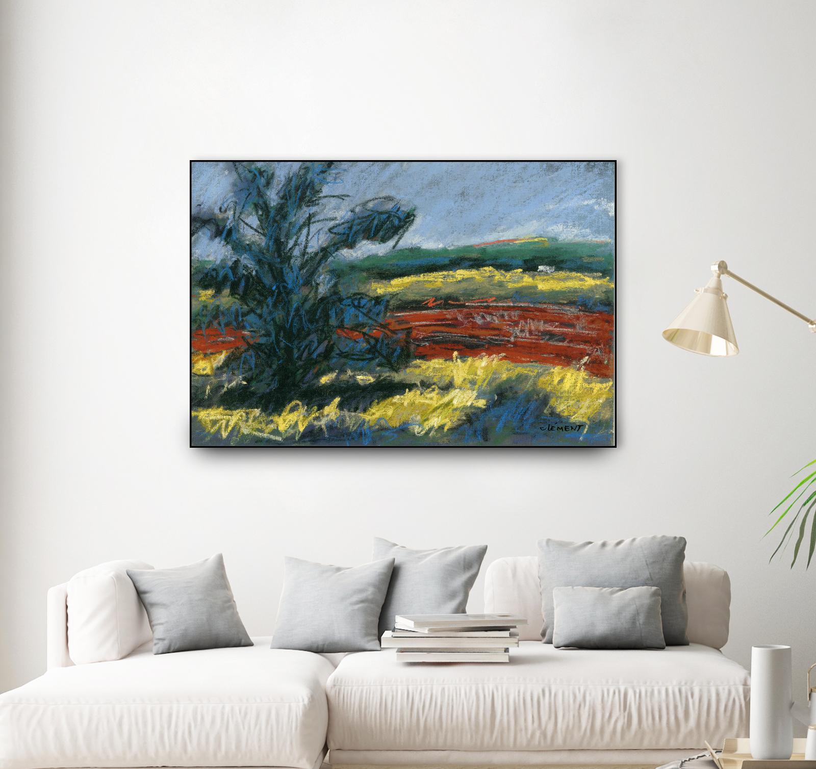 Pastel Landscape II by Jacques Clement on GIANT ART - blue landscape
