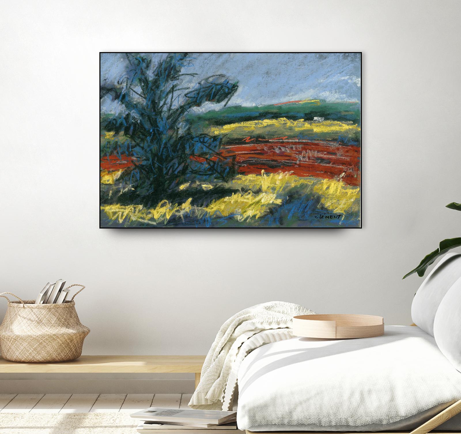 Pastel Landscape II by Jacques Clement on GIANT ART - blue landscape