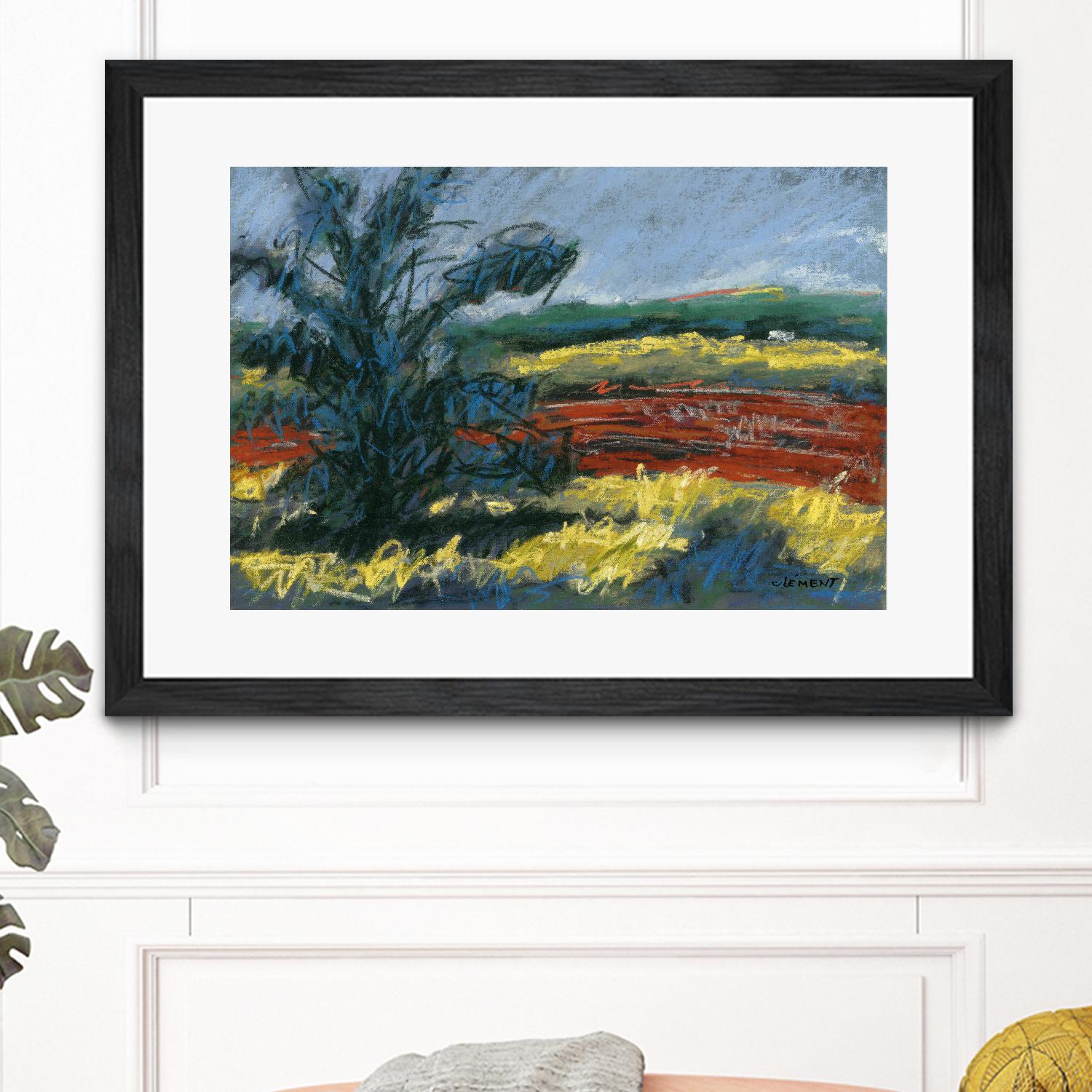 Pastel Landscape II by Jacques Clement on GIANT ART - blue landscape