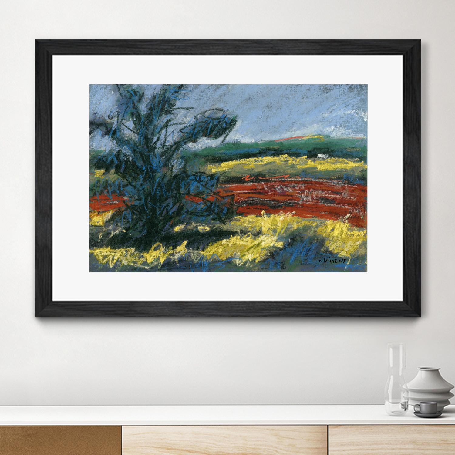 Pastel Landscape II by Jacques Clement on GIANT ART - blue landscape