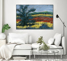 Pastel Landscape II by Jacques Clement on GIANT ART - blue landscape
