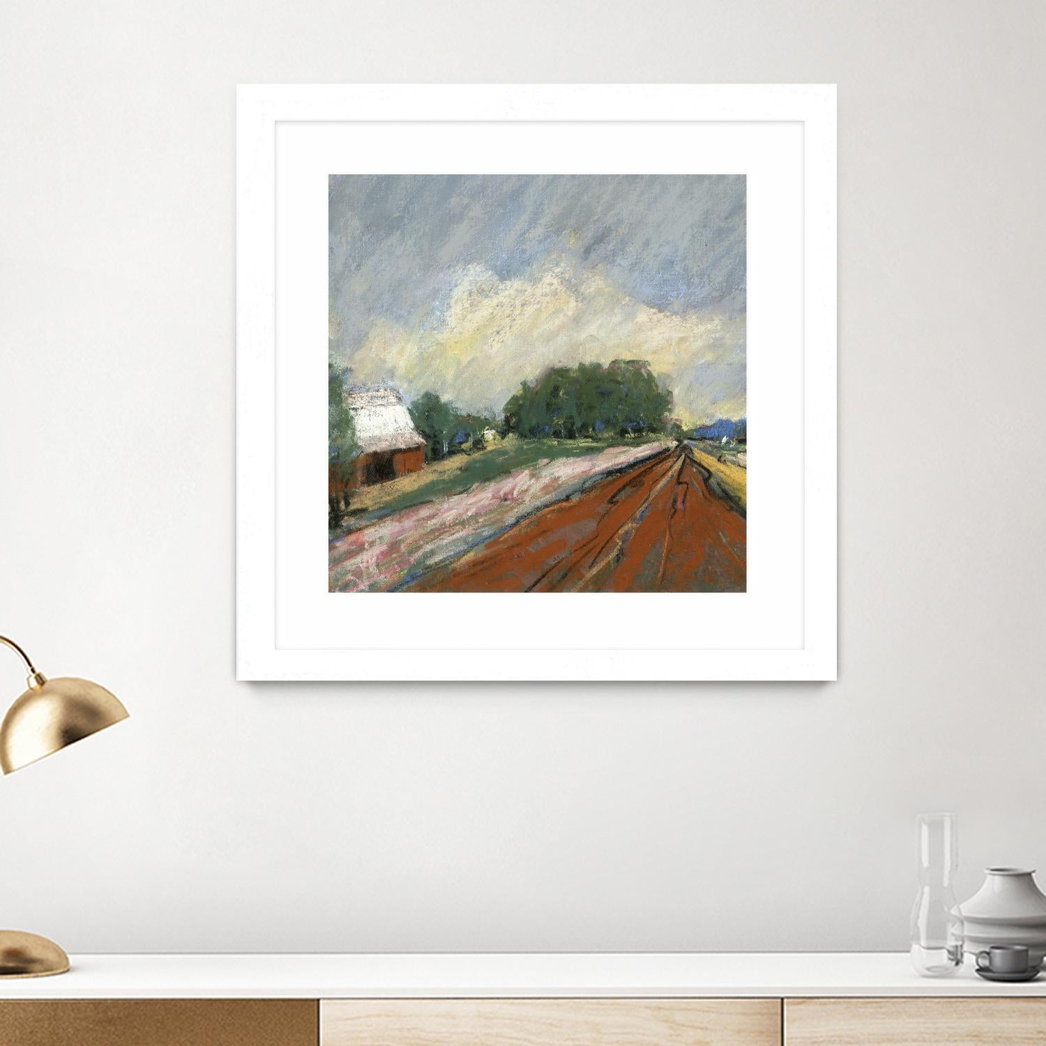 Pastel Landscape V by Jacques Clement on GIANT ART - blue landscape