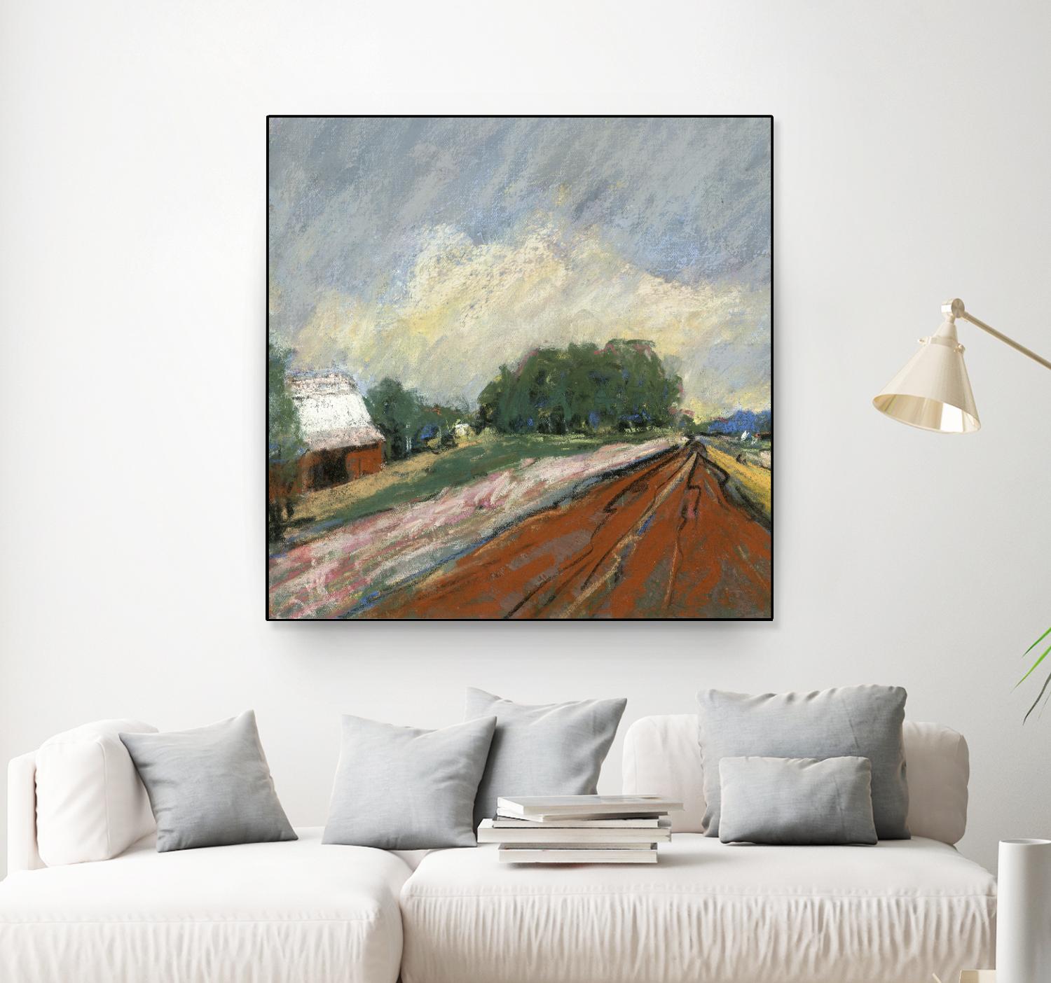 Pastel Landscape V by Jacques Clement on GIANT ART - blue landscape