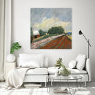 Pastel Landscape V by Jacques Clement on GIANT ART - blue landscape