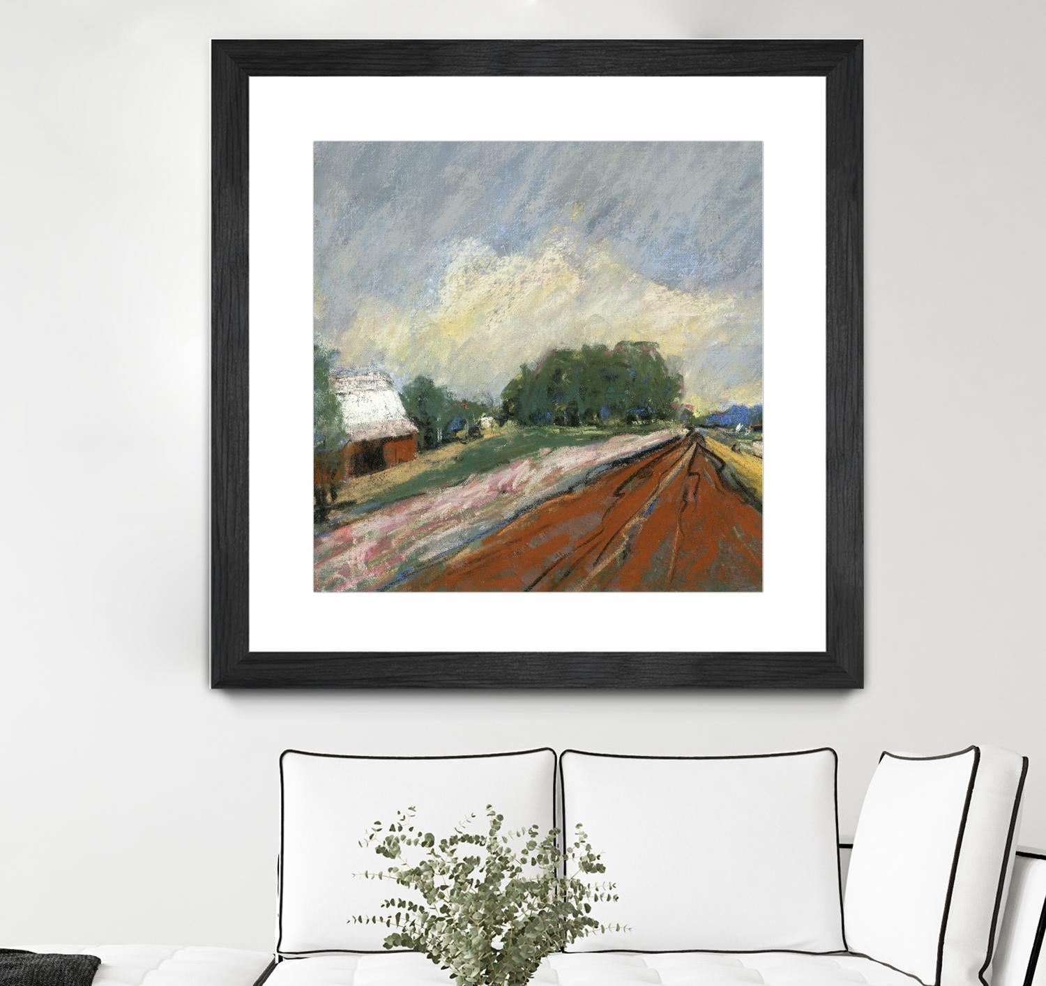 Pastel Landscape V by Jacques Clement on GIANT ART - blue landscape