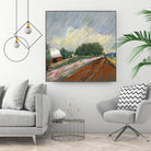 Pastel Landscape V by Jacques Clement on GIANT ART - blue landscape