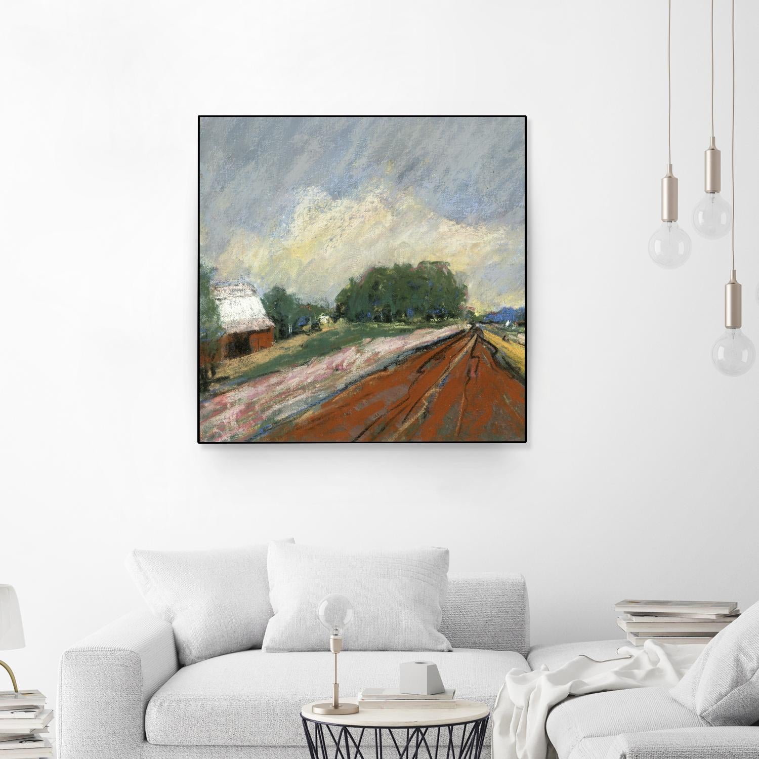 Pastel Landscape V by Jacques Clement on GIANT ART - blue landscape