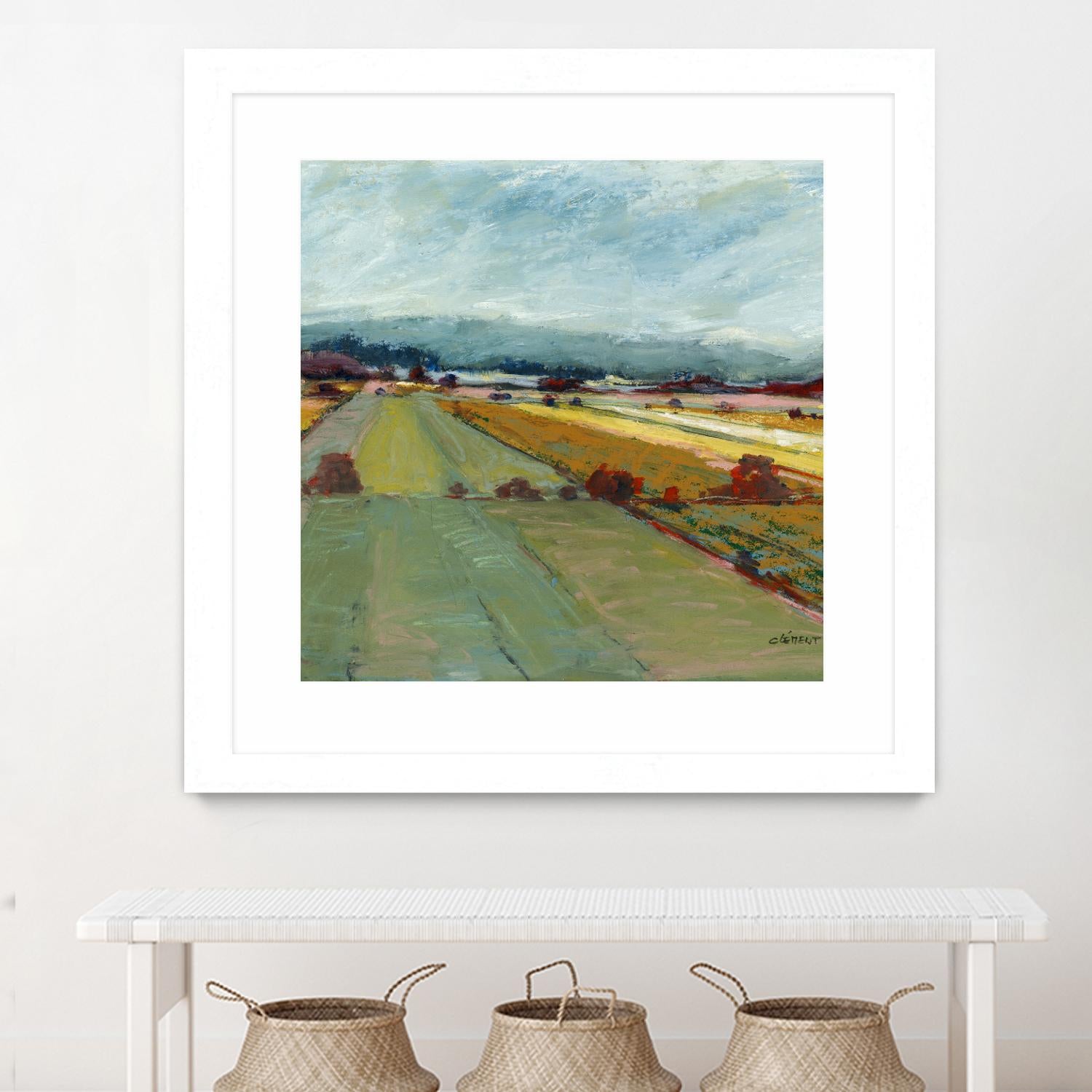 Pastel Landscape VIII by Jacques Clement on GIANT ART - blue landscape