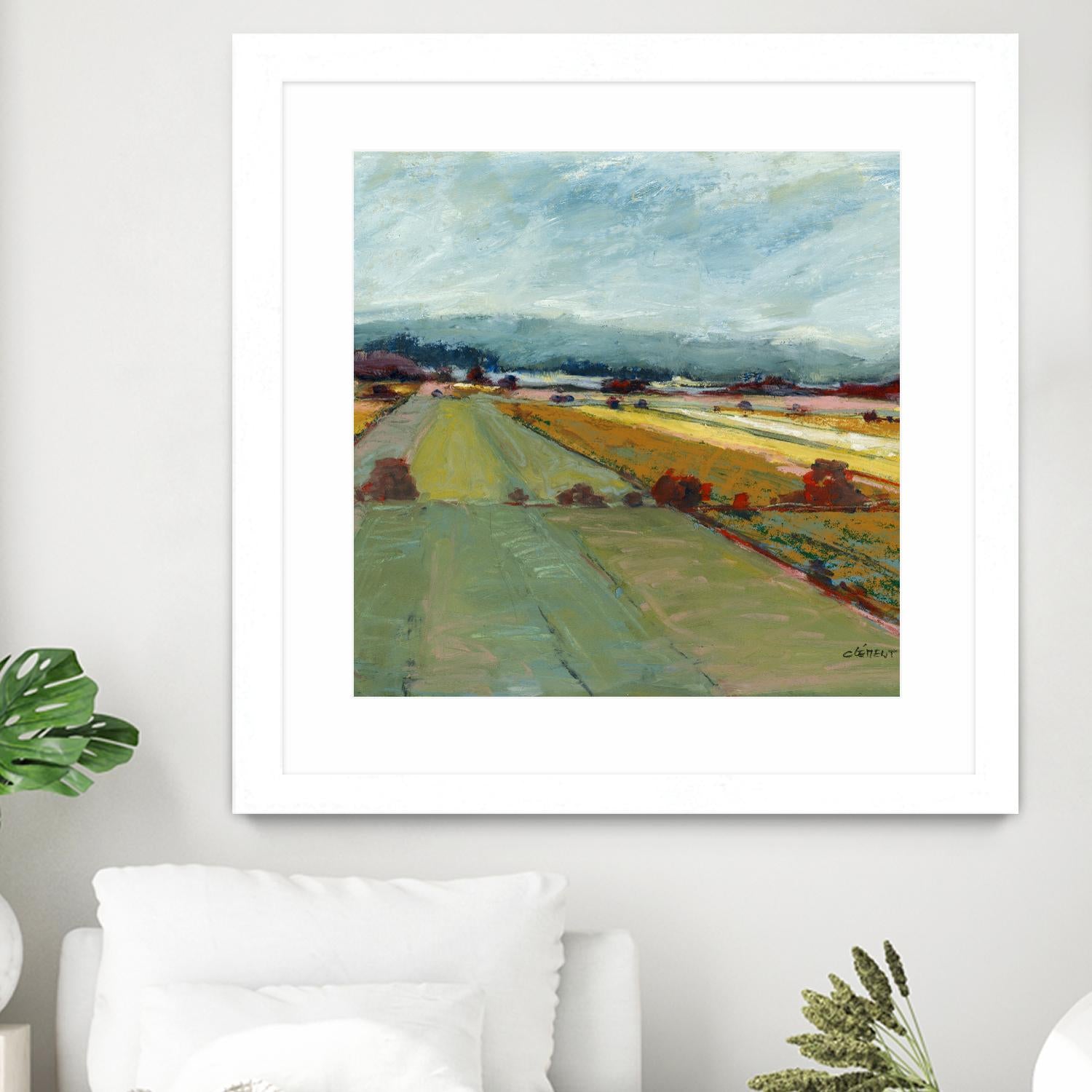 Pastel Landscape VIII by Jacques Clement on GIANT ART - blue landscape